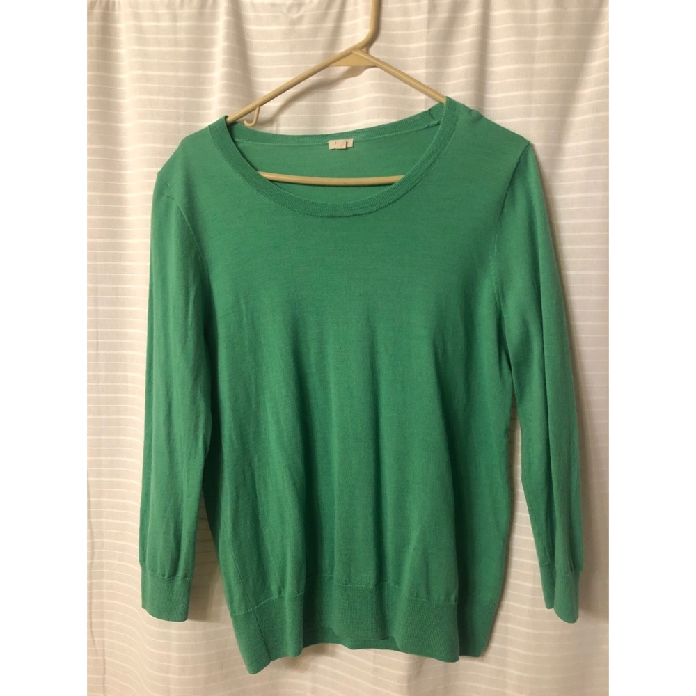 Green JCrew sweater